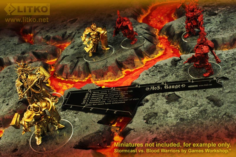 LITKO Movement Gauge Warhammer: Age of Sigmar 1st Edition & 2nd Edition, Translucent Grey - Image 2