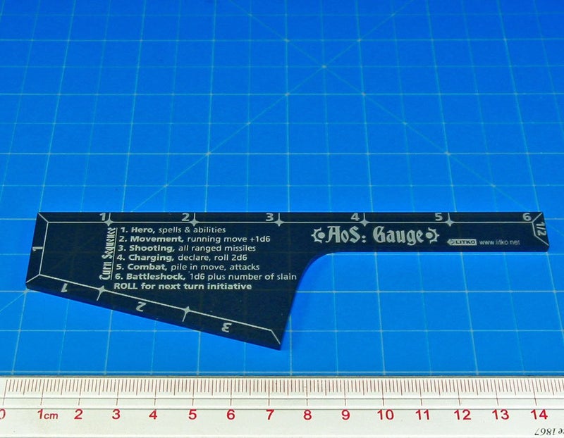 LITKO Movement Gauge Warhammer: Age of Sigmar 1st Edition & 2nd Edition, Translucent Grey - Image 3