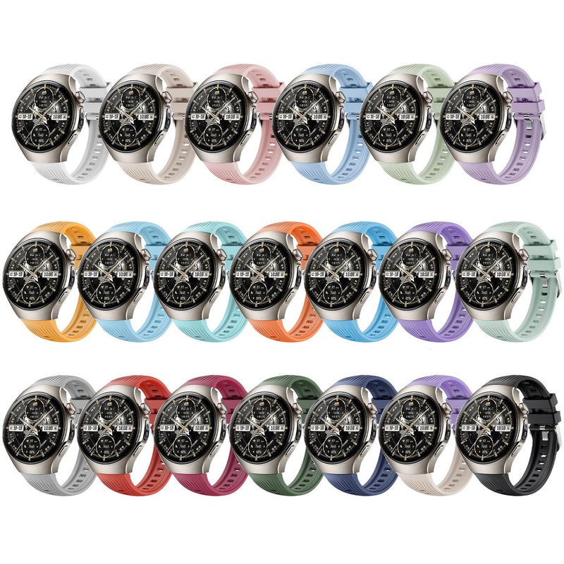 For Huawei Watch 5 42Mm Vertical Silicone Watch Band(Gray) - Image 3