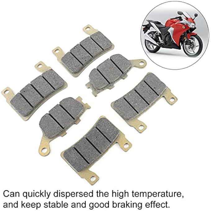 6PCS MOTORCYCLE BRAKE SHOE SET, FRONT REAR DISK BRAKE PADS FOR CBR 600 F4 F4I - Image 4
