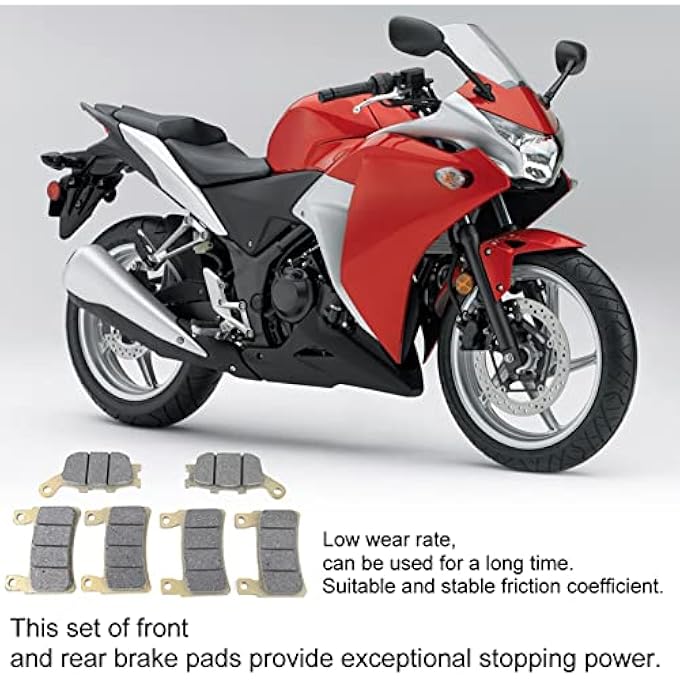 6PCS MOTORCYCLE BRAKE SHOE SET, FRONT REAR DISK BRAKE PADS FOR CBR 600 F4 F4I - Image 3