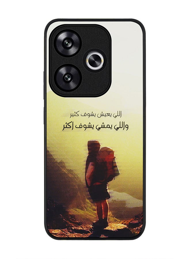 Stylizedd Rugged Black edge case for Xiaomi Poco F6 / Xiaomi Redmi Turbo 3, Slim fit Soft Case Flexible Anti Drop TPU Gel Thin Cover -  Walk Further - Image 1