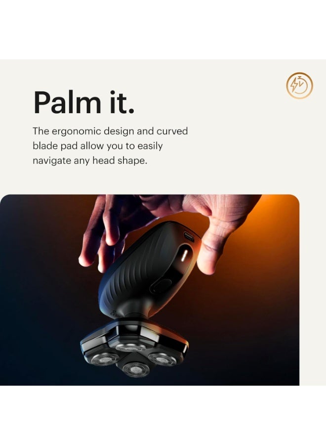 MANSCAPED® The Dome Shaver™ Plus Men’s Head Shaver – Four Double-Track Rotary Blades with SkinSafe® & FlexAdjust Technology, Waterproof, USB-C Charging, Magnetic Detachable Blade Pad, Travel Lock - Image 5