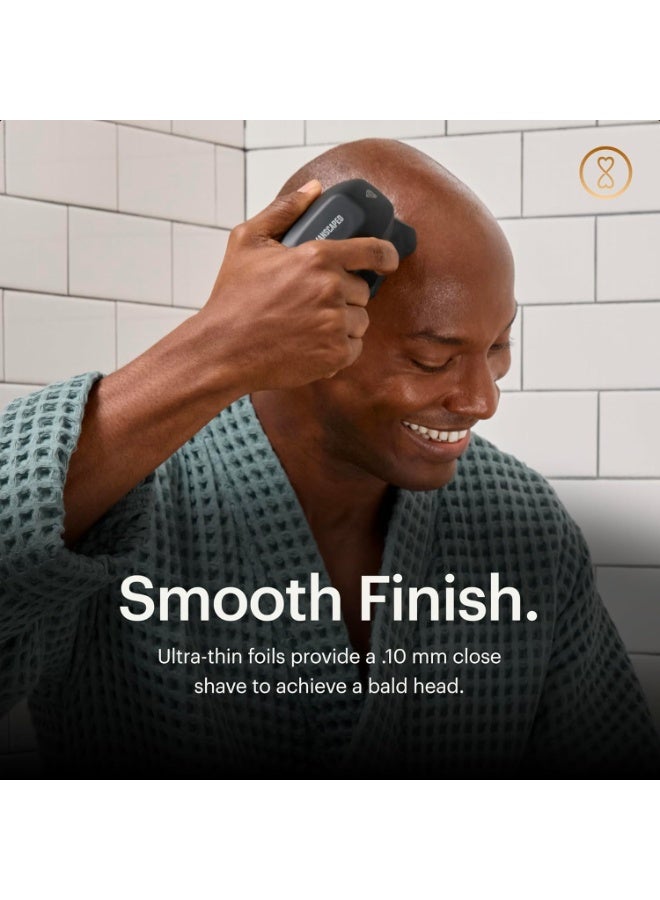 MANSCAPED® The Dome Shaver™ Plus Men’s Head Shaver – Four Double-Track Rotary Blades with SkinSafe® & FlexAdjust Technology, Waterproof, USB-C Charging, Magnetic Detachable Blade Pad, Travel Lock - Image 4