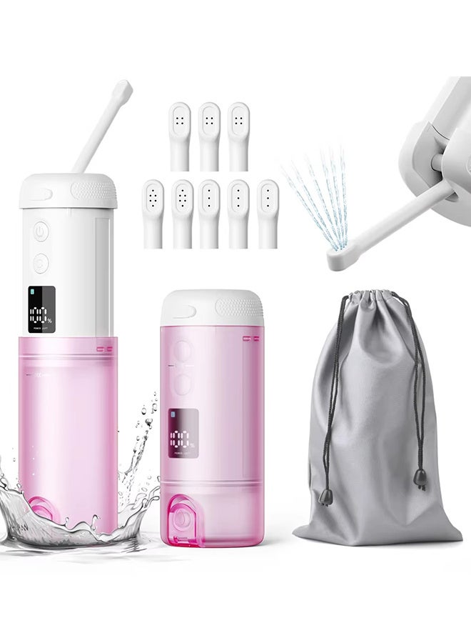 Portable Bidet Travel Electric Shattaf, 5 Spray Modes,USB Rechargeable, with 8 Nozzles, 250ML Electric Mini Bidet Pressure Adjustable for Camping, Desert Trips, Airplanes, Trains & Personal Hygiene - Image 1