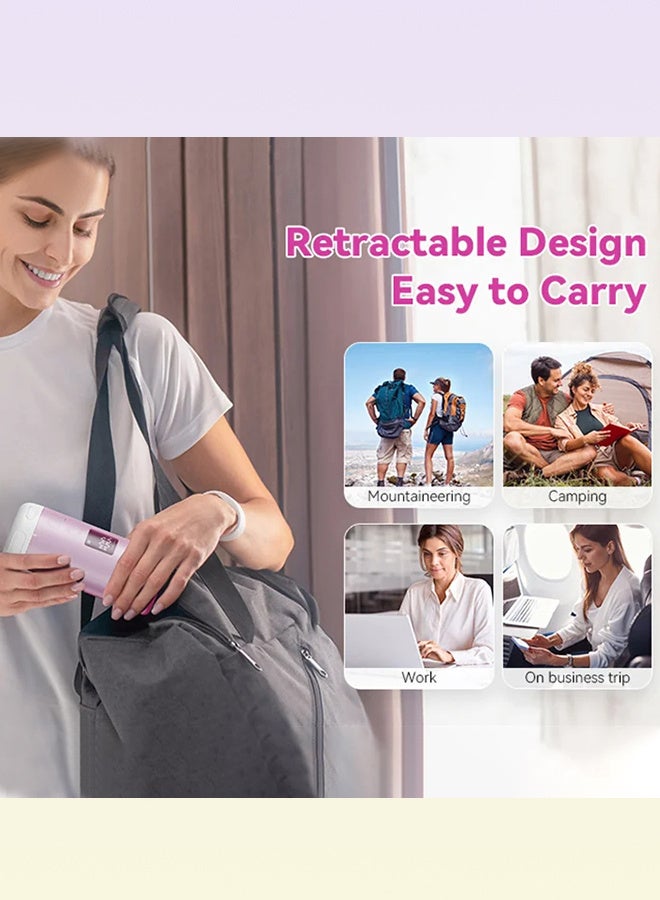 Portable Bidet Travel Electric Shattaf, 5 Spray Modes,USB Rechargeable, with 8 Nozzles, 250ML Electric Mini Bidet Pressure Adjustable for Camping, Desert Trips, Airplanes, Trains & Personal Hygiene - Image 5