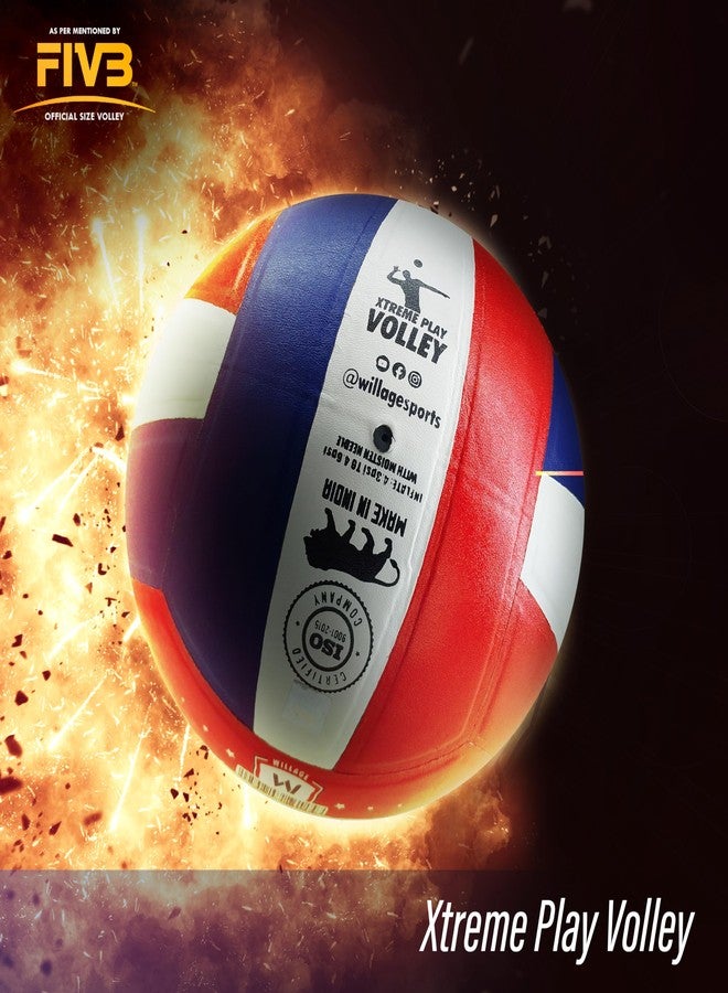 WILLAGE® Indoor/Outdoor Training Volleyball | Crusher (Red-Blue) - Image 4
