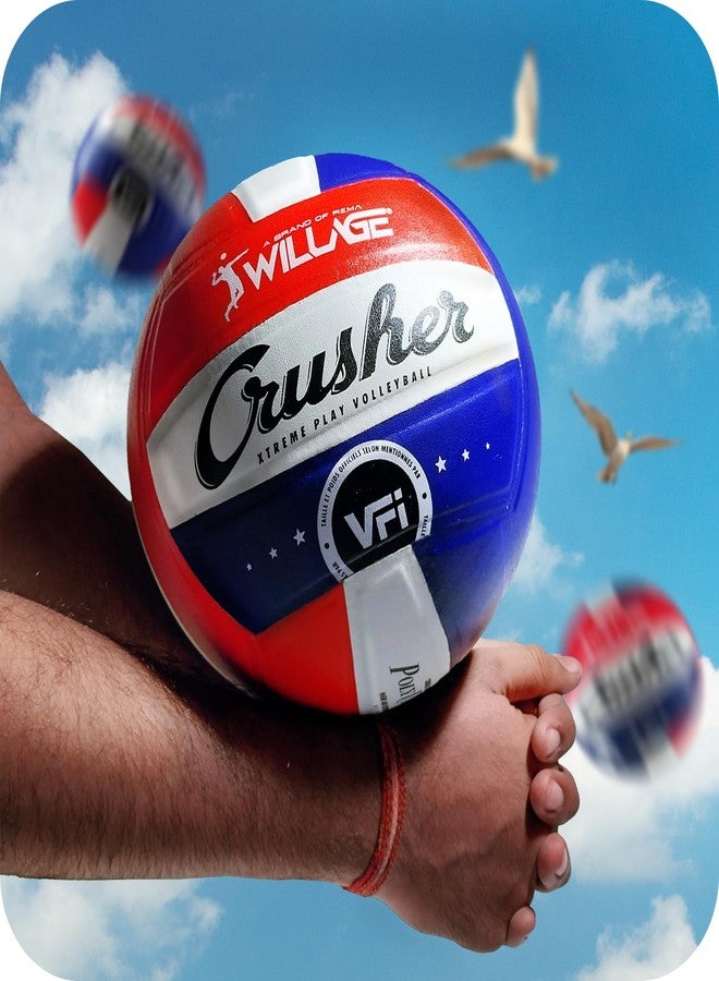 WILLAGE® Indoor/Outdoor Training Volleyball | Crusher (Red-Blue) - Image 1