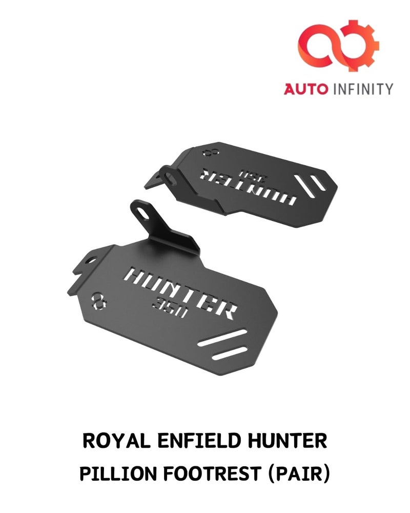 Auto Infinity Pillion Footrest Compatible With R-E Hunter (Pair|Set) (Black, Pack of 1) - Image 2