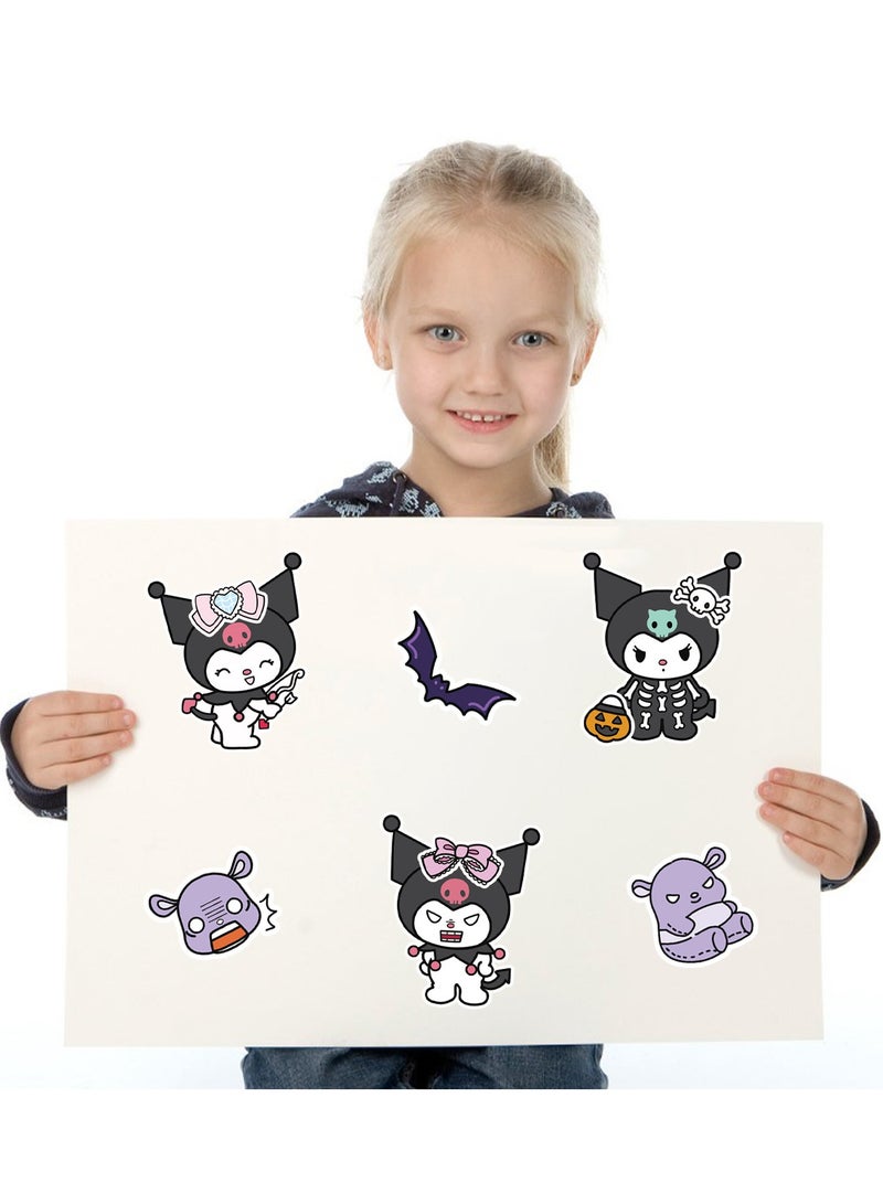 8 pieces Kuromi Magic Face-Changing Stickers – DIY Puzzle Fun for Kids, Relaxation for Parents! - Image 2