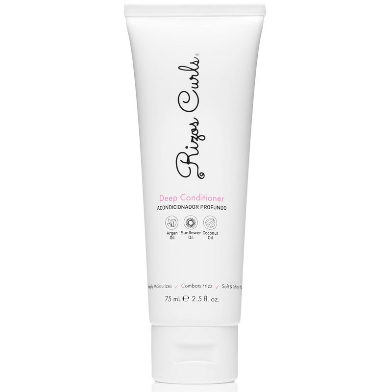 Rizos Curls Travel Deep Conditioner Strengthens  Moisturizes Hair while Controlling Frizz Add Softness and Manageability with Coconut Oil Sunflower Oil  Shea Butter 25 oz