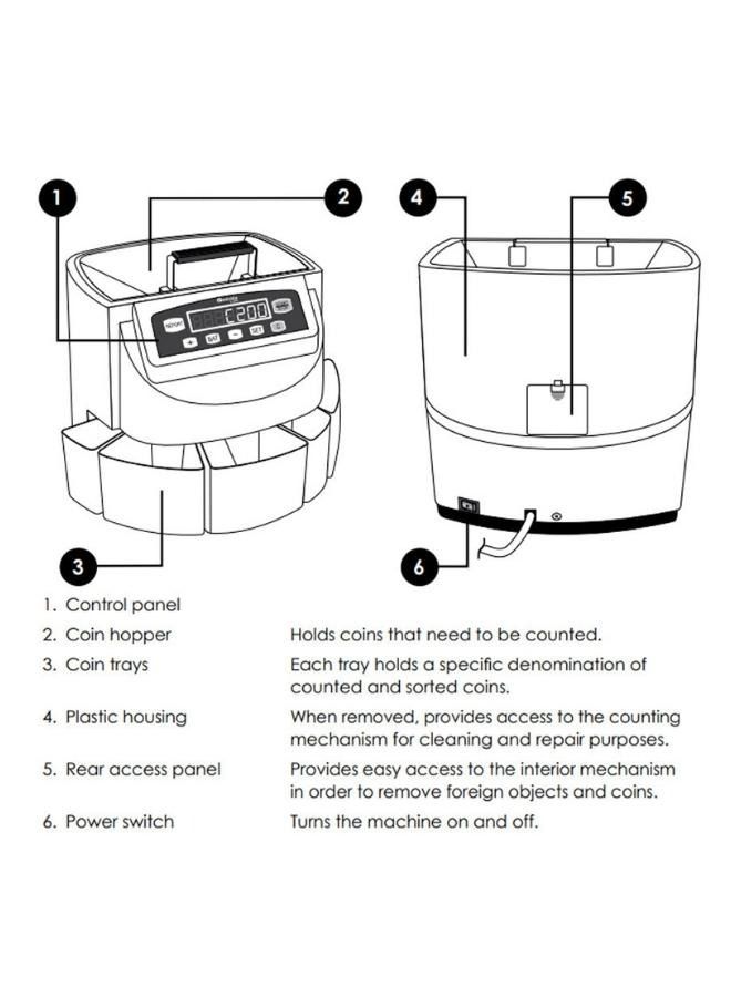 Crony آلة عد النقود CN-550 بشاشة LCD آلة فرز العملات آلة عد النقود للتصدير آلة عد النقود - Image 3
