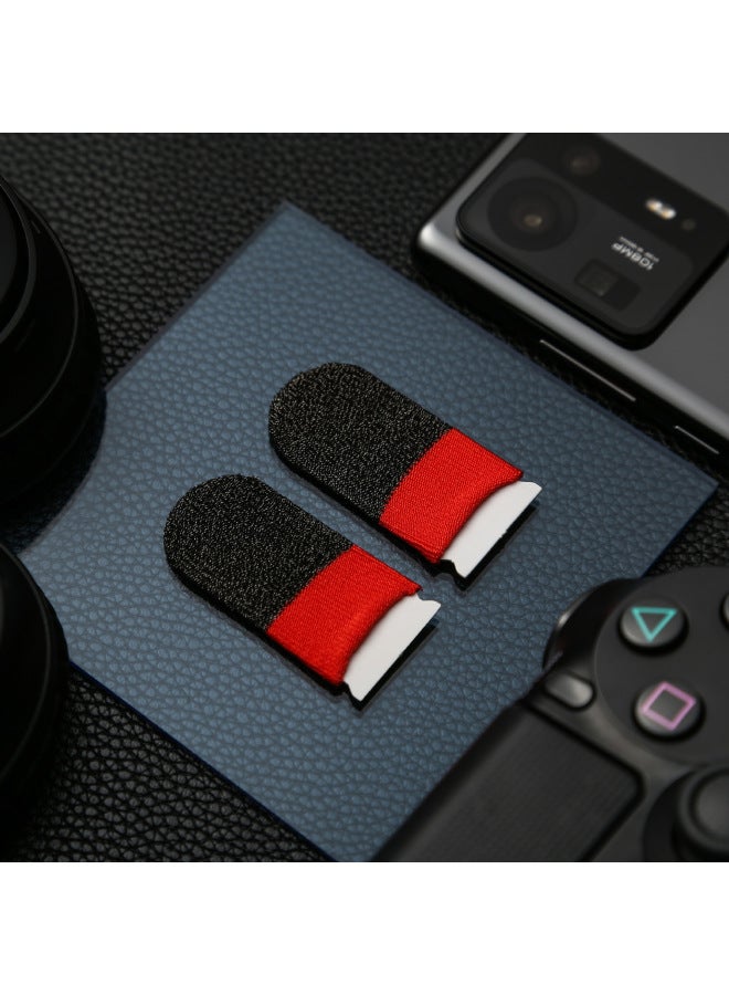 Shake Tone Ultra-thin 24-pin Silver Fiber Wireless Non-slip Anti-sweat Touch Screen Breathable Not Catton Walking Hand Swimming Finger Sleeve Wholesale-Product Color:Pair Of Rice Ink Silver Finger Set (exquisite Packaging)  - Image 4