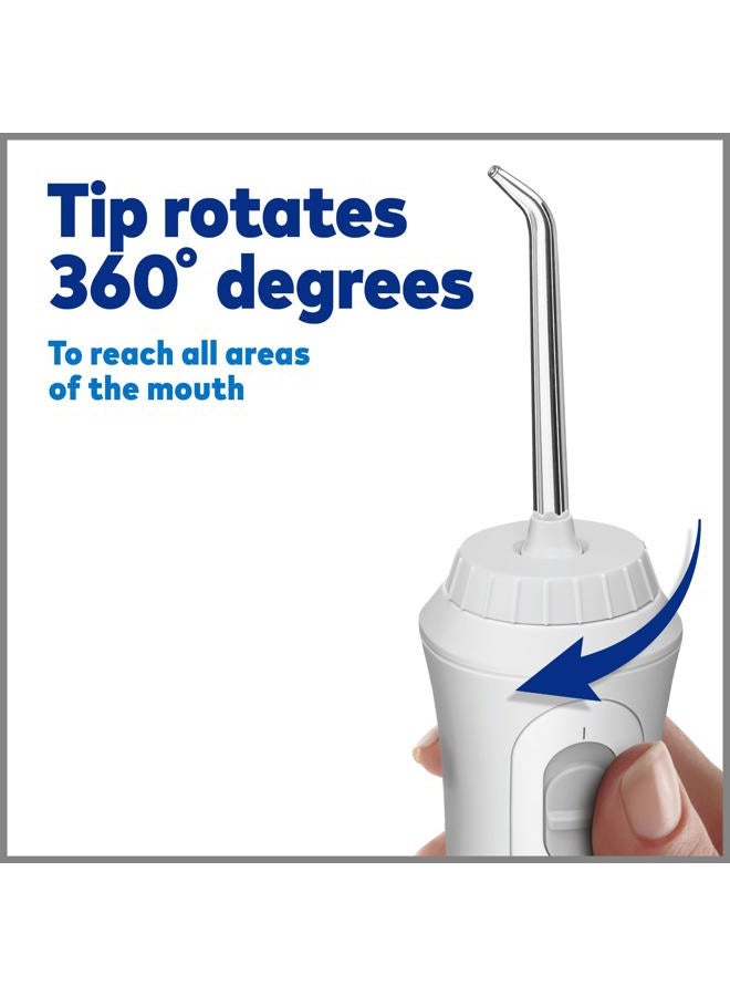 Waterpik Cordless Plus Water Flosser with 4 Flossing Tips, Rechargeable and Portable for Travel and Home, ADA Accepted, White WP-450 - Image 5