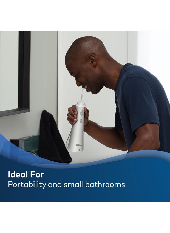 Waterpik Cordless Plus Water Flosser with 4 Flossing Tips, Rechargeable and Portable for Travel and Home, ADA Accepted, White WP-450 - Image 4