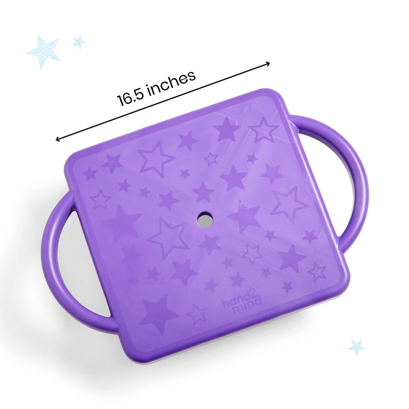 hand2mind Purple Indoor Scooter Board with Handles, Floor Scooter, Sit Down Scooter, Gym Activities for Kids, Indoor Recess Games, Sport Scooters, Physical Education Equipment, Gross Motor Toys - Image 2