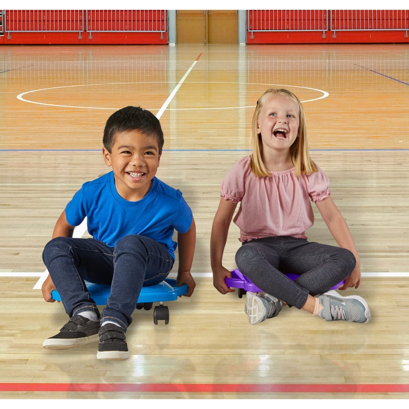 hand2mind Purple Indoor Scooter Board with Handles, Floor Scooter, Sit Down Scooter, Gym Activities for Kids, Indoor Recess Games, Sport Scooters, Physical Education Equipment, Gross Motor Toys - Image 4