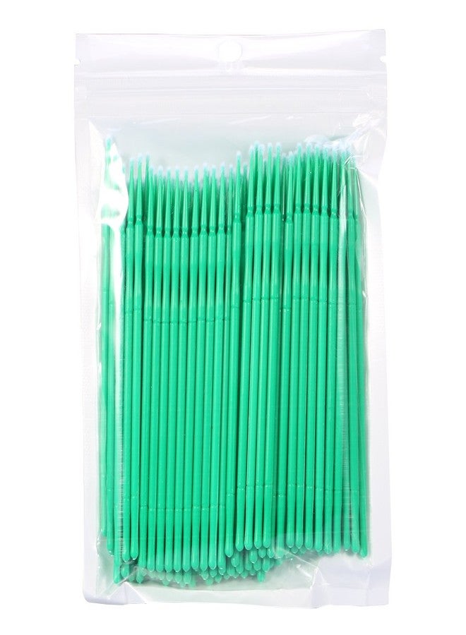 Salmue 4 Colors Available 100PCS/Bag Disposable Micro Applicator Brushes, Women Eyelash Extension Brushes for Makeup Brushes, Extension Mascara Brush Eyelash Glue Cleaning Stick, (2.5mm)(green) - Image 1