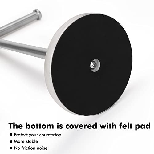 exilon Hand Towel Holder Stand Countertop, Sturdy Marble Base, No Wobbly, Hand Towel Rack for Bathroom (Brushed Nickel) - Image 5