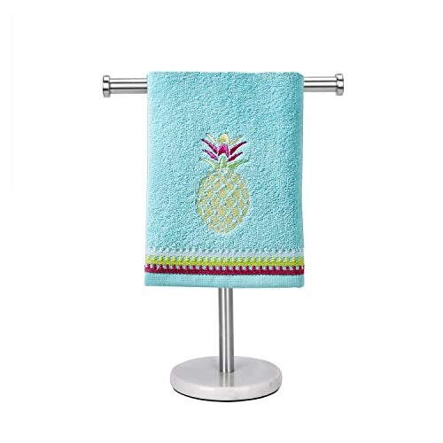 exilon Hand Towel Holder Stand Countertop, Sturdy Marble Base, No Wobbly, Hand Towel Rack for Bathroom (Brushed Nickel) - Image 1