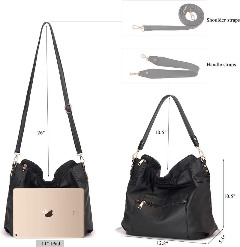 Idesort Large Crossbody Bags Ladies Shoulder Handbags Purse and Wallet Set for Women Totes Hobo Purses - Image 5