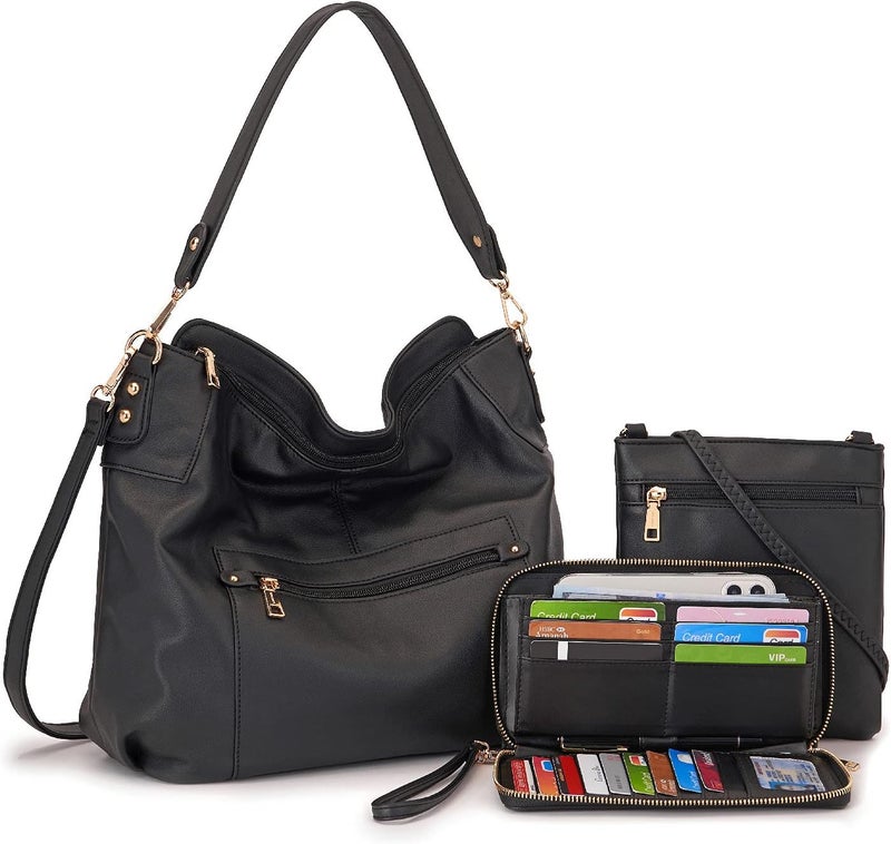 Idesort Large Crossbody Bags Ladies Shoulder Handbags Purse and Wallet Set for Women Totes Hobo Purses - Image 1