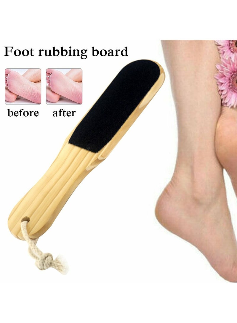 Generic Double Sided Foot File Scraper Dead Skin & Callus Remover with Wooden Handle  - Image 1