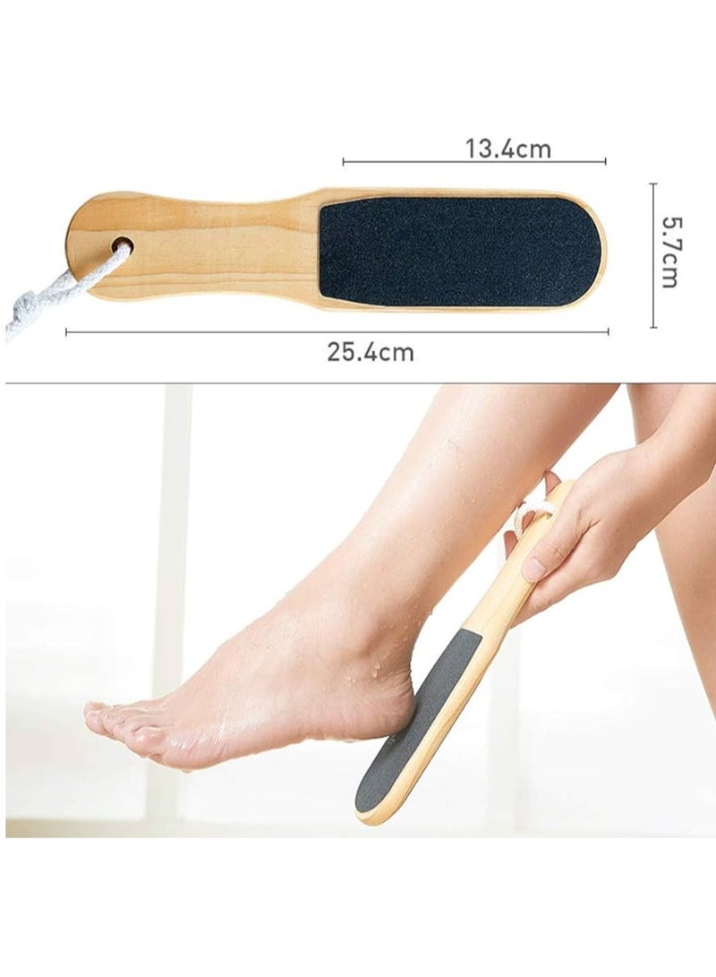 Generic Double Sided Foot File Scraper Dead Skin & Callus Remover with Wooden Handle  - Image 2