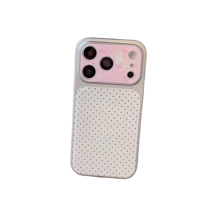غطاء واقي بAcrylic باللون Miffy Rabbit من الأكريليك لـ iPhone 17 / 17 Air / 17 Pro / 17 Pro Max مع حماية من السقوط ونقشة منقطة مع مقاوم للصدمات مع نقشة أرنب ميفي مع تشطيب راتنج - Image 2