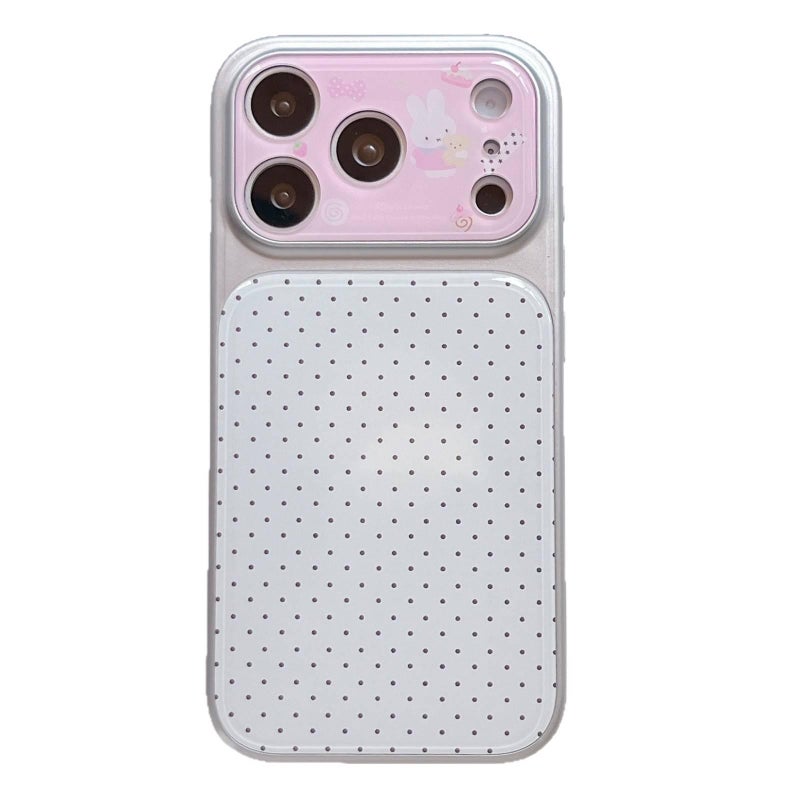 غطاء واقي بAcrylic باللون Miffy Rabbit من الأكريليك لـ iPhone 17 / 17 Air / 17 Pro / 17 Pro Max مع حماية من السقوط ونقشة منقطة مع مقاوم للصدمات مع نقشة أرنب ميفي مع تشطيب راتنج - Image 5