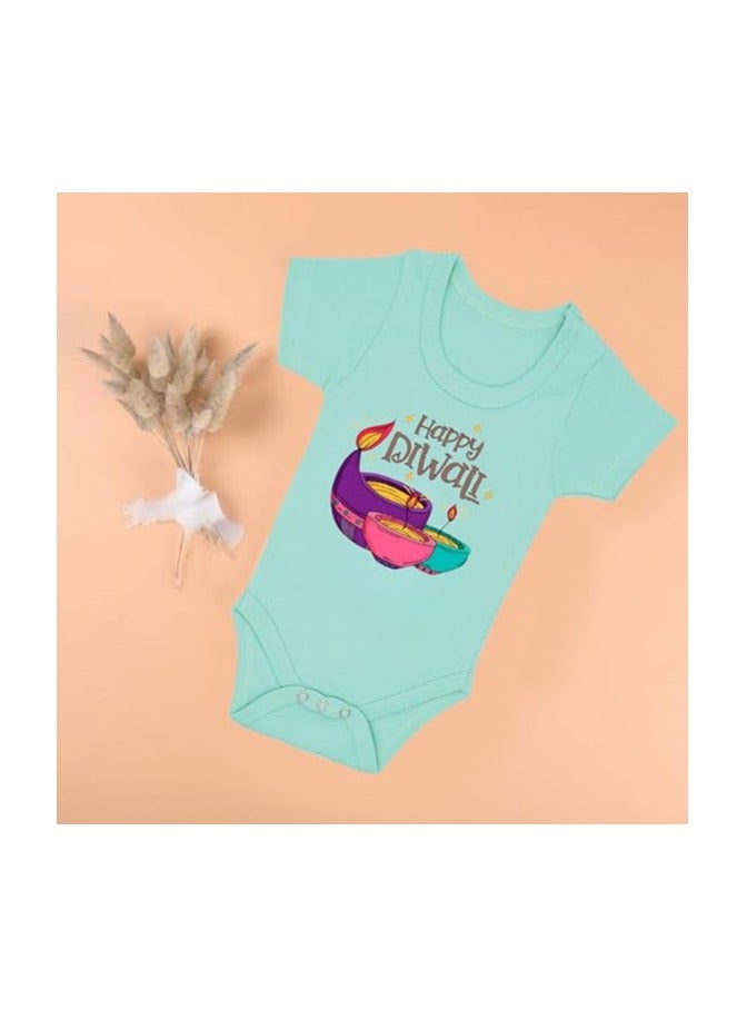 PRINTSHOP4ME Diwali Baby Romper For Celebration–Soft Cotton Half Sleeve Bodysuits For Newborns,Infants And Toddlers–Unisex Baby Onesies For Boys And Girls - Image 2
