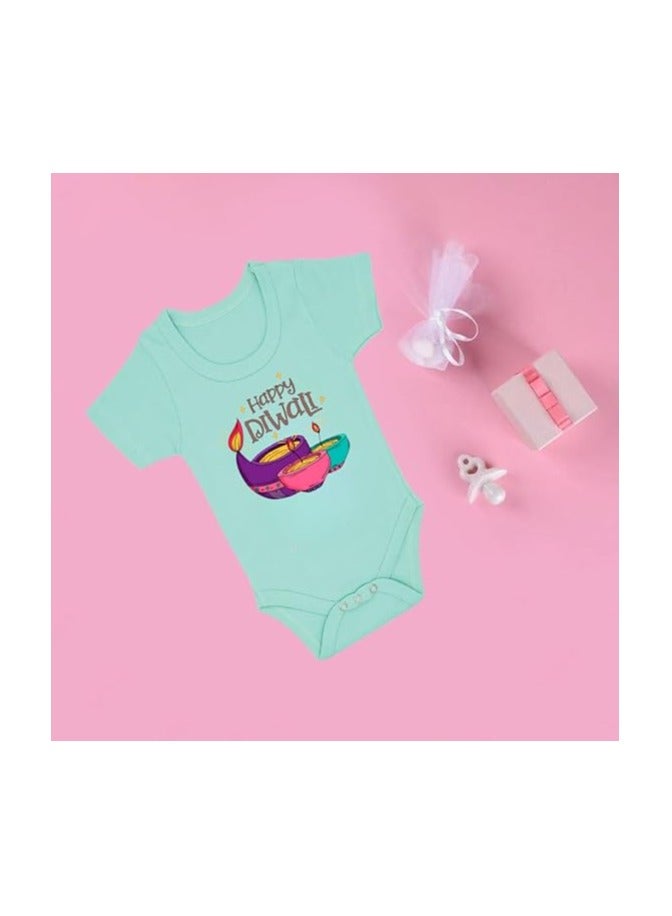 PRINTSHOP4ME Diwali Baby Romper For Celebration–Soft Cotton Half Sleeve Bodysuits For Newborns,Infants And Toddlers–Unisex Baby Onesies For Boys And Girls - Image 3