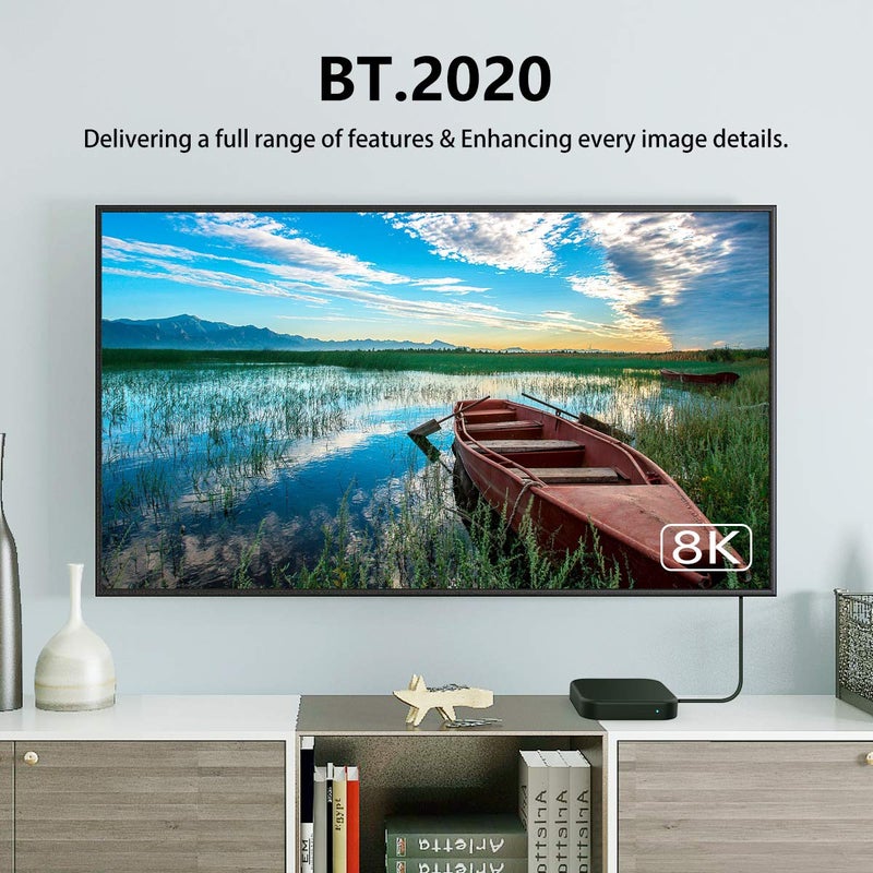 كابل HDMI بألياف ضوئية 8K بطول 25 قدم، كابل HDMI 2.1 بأليا�� ضوئية [8K@60Hz، 4K@120Hz]، 48 جيجابت في الثانية، HDR الديناميكي، eARC، متوافق مع BT.2020 للأجهزة RTX 3080/3090، Xbox Series X، PS5، مستقبل Denon AV، تلفزيونات LG، Samsung، Sony. - Image 4