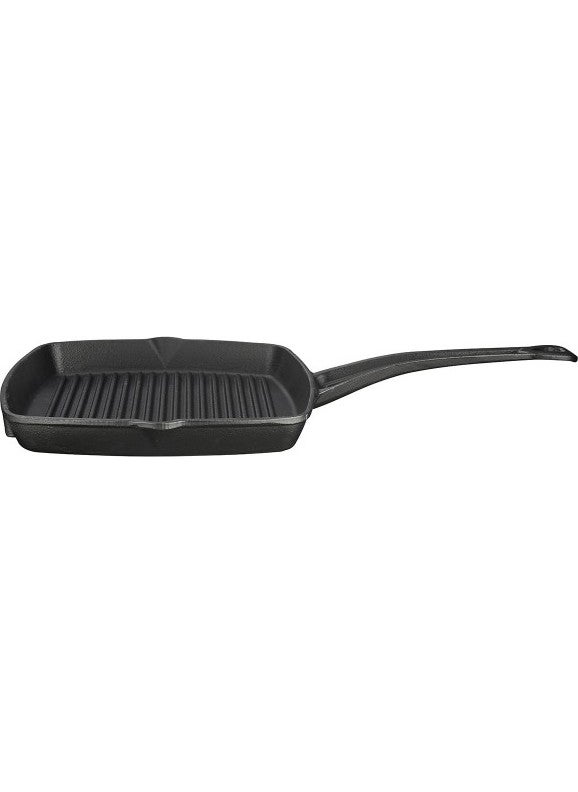 Lava Cast Iron Grill Pan 26 x 26 cm Black with Metal Handle 