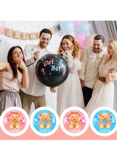 Excefore Gender Reveal Button, 100 Pcs Team Boy Girl Button Pins for Baby Shower Party Supplies, Bear Gender Reveal Pins Baby Shower Buttons Pins for Gender Reveal Party Game Supplies, 1.5 Inches  - Image 5