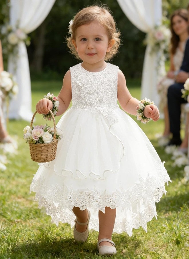 LZH Easter Dresses for Baby Girls Baby Easter Dresses Toddler, Baby Girls Flower Dress Christening Dresses Wedding Party - Image 2