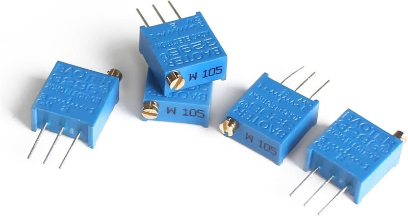 50PCS Trimming Potentiometer 3296W 10R 20R 50R 100R 200R 500R 1K 2K 3K 5K 10K 20K 30K 50K 100K 200K 500K 1M 2M Potentiometer(10 Ohm)