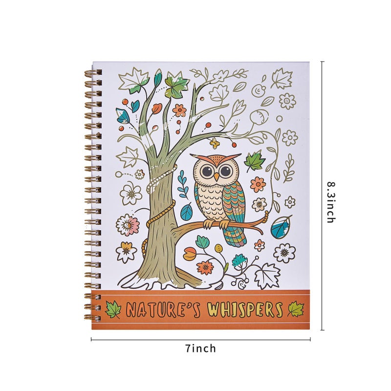Gemmapylor Natural Adult Coloring Book for Women with Spiral Binding, Beginner Funny Coloring Book for Stress Relief, 30 Pages Single-Sided Printing, Relaxation Gifts for Women,Men,Teens - Image 2
