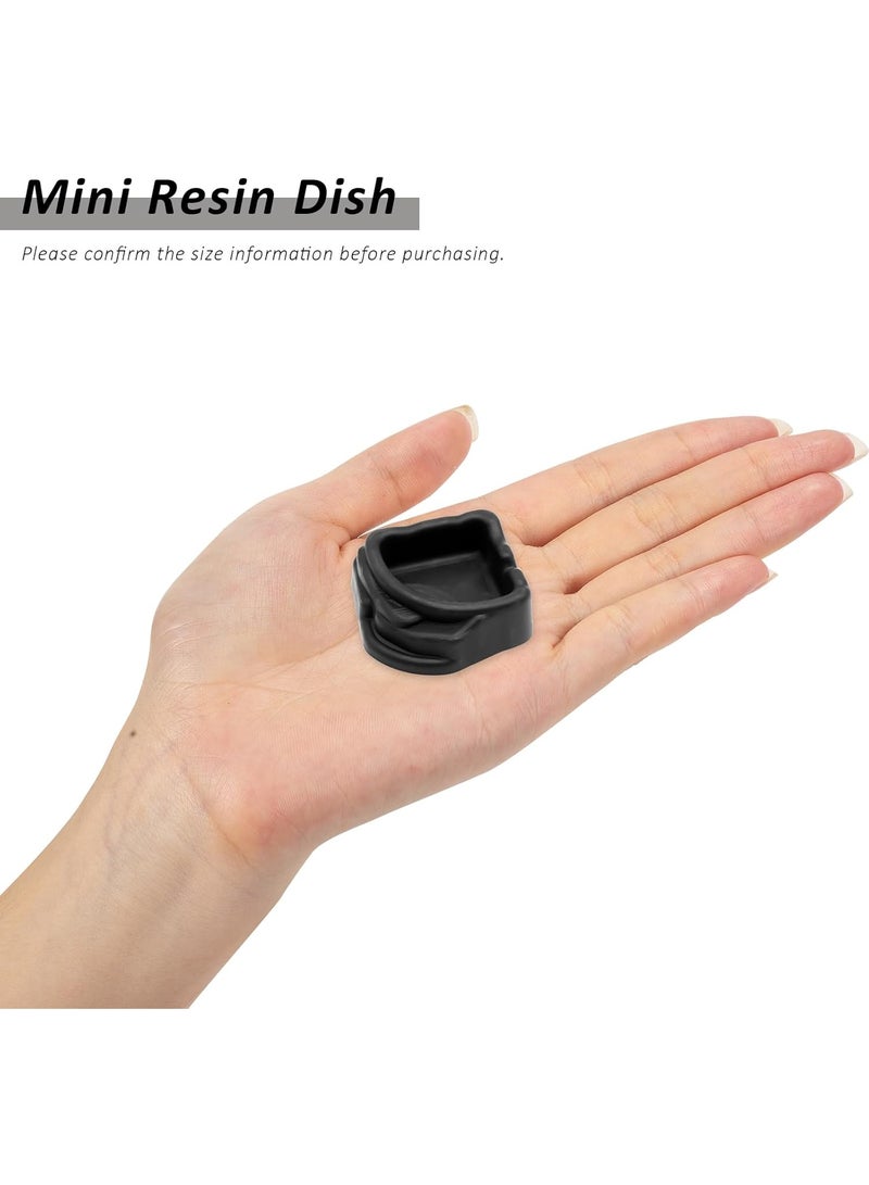 6 عبوات من أوعية المياه الصغيرة للعناكب، أطباق صغيرة من الراتنج للطرطوشة والعناكب والديدان الألفية والزواحف الصغيرة، أطباق الطعام/الماء لإكسسوارات الحظائر (قطر 4.2 سم، ارتفاع 1.5 سم) - Image 4