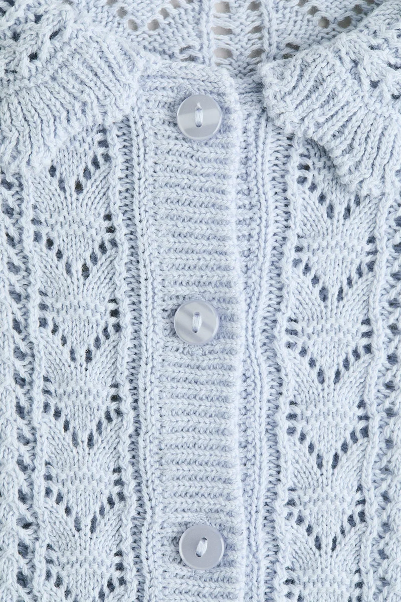 اتش اند ام كارديغان بأكمام قصيرة بتصميم كروشيه