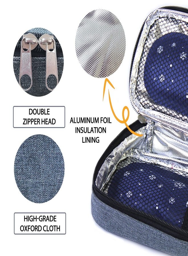 Bogush Insulin Cooler Travel Case with 2 Ice Packs for Insulin Pen Diabetic Medical Cooler Bag Peptide Case Portable Medication Cooler Bag for Insulin Pens and Blood Glucose Monitor Supplie (Gray) - Image 3