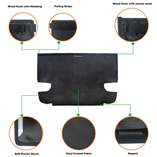Shadeidea Tonneau Cover Compatible with Jeep Wrangler JK 2 Door Rear Trunk Ton Cargo Vinyl Cover for 2007-2018 Rubicon Sahara Sport S Unlimited Tailgate-Black-3 Year Warranty - Image 4