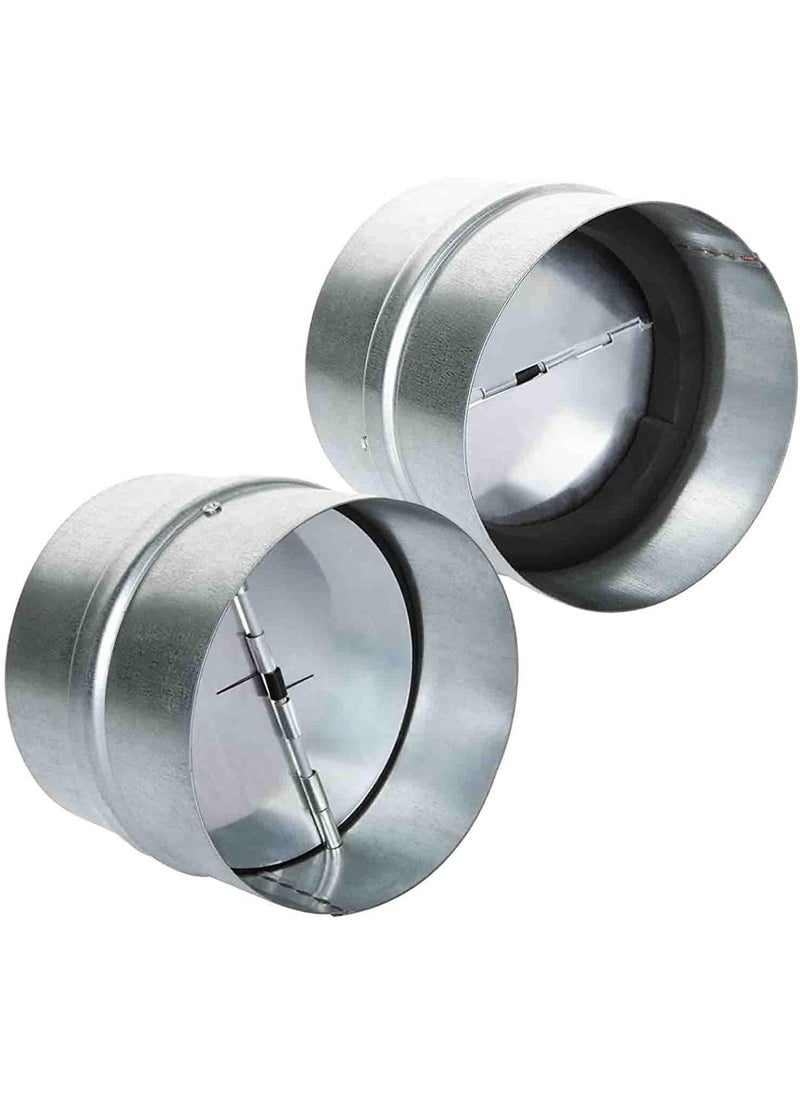 YOUNTHYE YOUNTHYE 4 Inch Backdraft Damper 2PCS Inline Springs Loaded Backflow Preventer Backflow Shutter OneWay Airflow Ducting Insert for 4Ducting in Range Hoods and Bathrooms Fans 