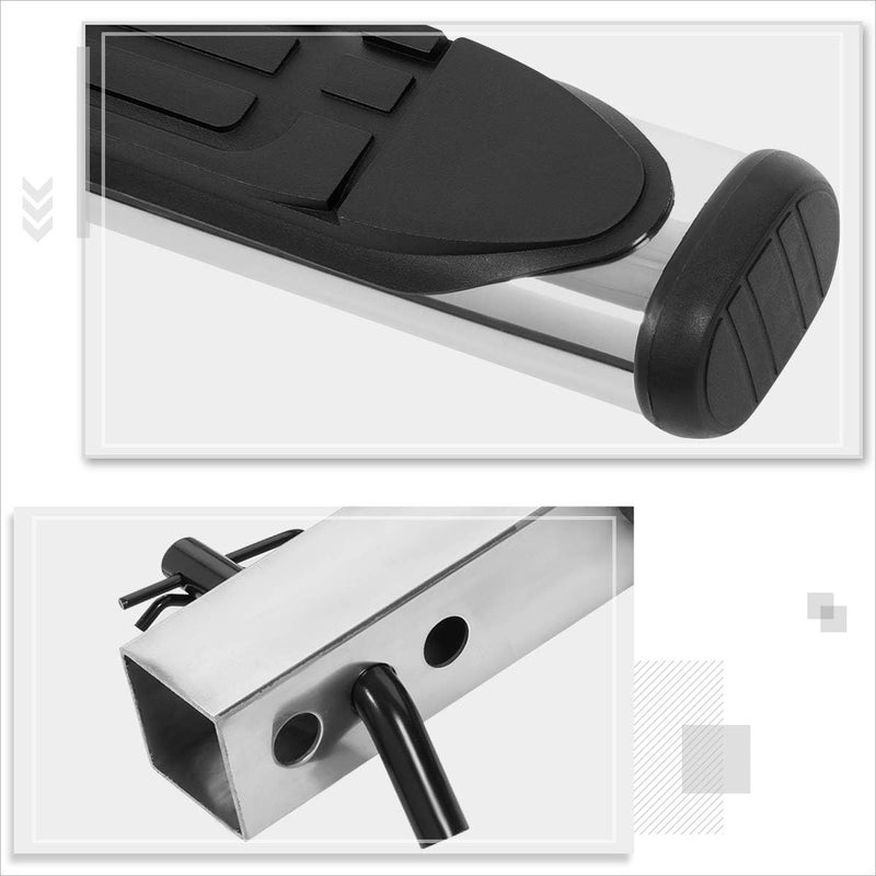 PM Performotor Stainless Steel Trailer Towing Hitch Step Fits 2 Inch Receiver,Rear Bumper Guard | 26" Wide X 4" Oval (Silver) - Image 5