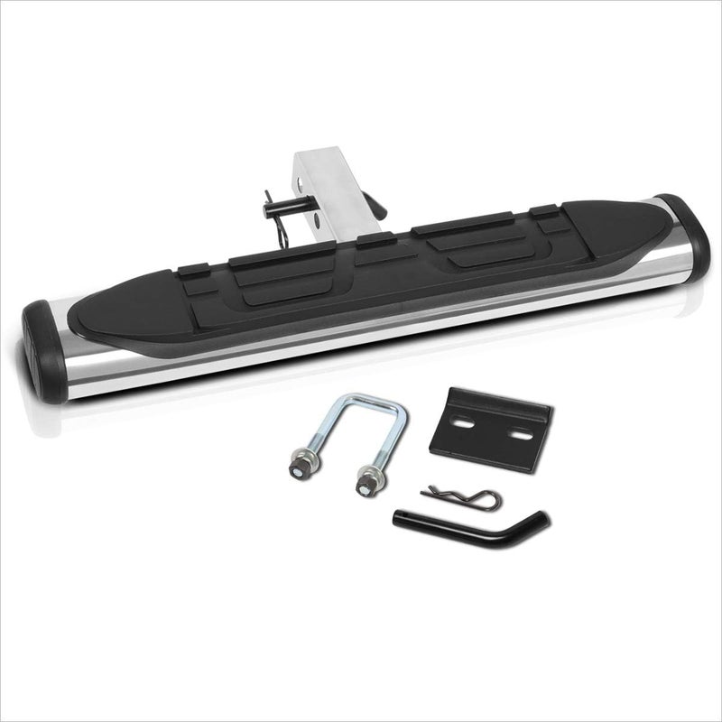 PM Performotor Stainless Steel Trailer Towing Hitch Step Fits 2 Inch Receiver,Rear Bumper Guard | 26" Wide X 4" Oval (Silver) - Image 2
