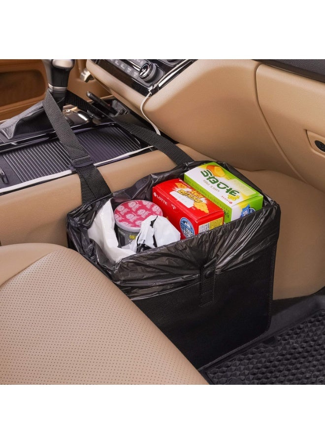 Foldable Hanging Car Trash Can, Trash Bag, Trash bin, Vegan Leather and Oxford Clothes Car Organizer, Cute car Gadgets - Image 5