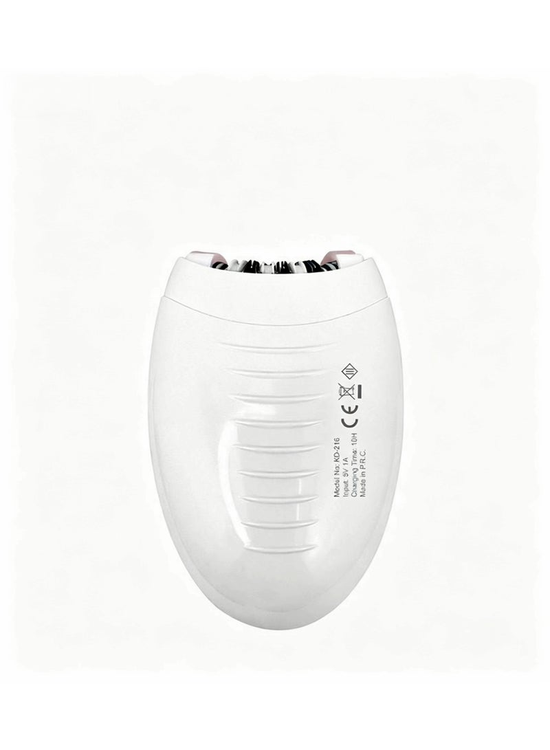 كيدا جهاز إزالة الشعر كيدا KD-216 سلكي بضوء ذكي وغطاء تدليك، أبيض/وردي - Image 3
