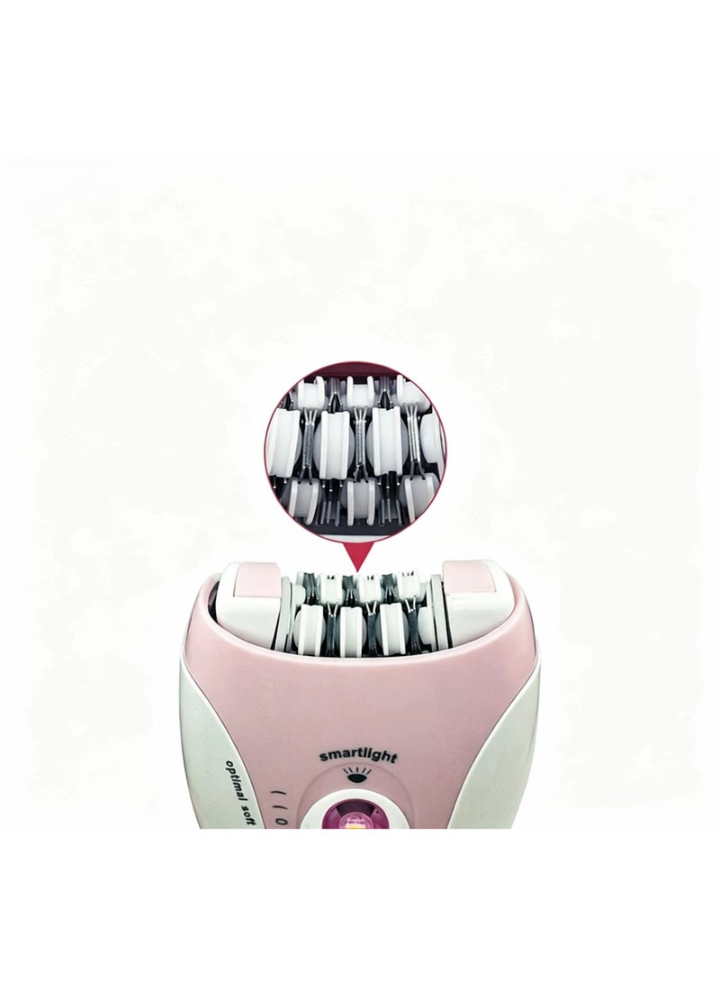 كيدا جهاز إزالة الشعر كيدا KD-216 سلكي بضوء ذكي وغطاء تدليك، أبيض/وردي - Image 5