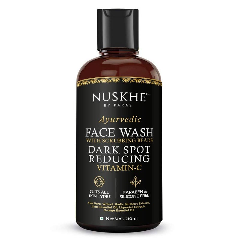 Nuskhe By Paras Nuskhe by Paras Dark Spot Reducing Vitamin C Face Wash210ml  Scrubbing Beads  Removes Impurities Skin Smoothening  No Parabens Sulphate Silicones  Color - Image 1