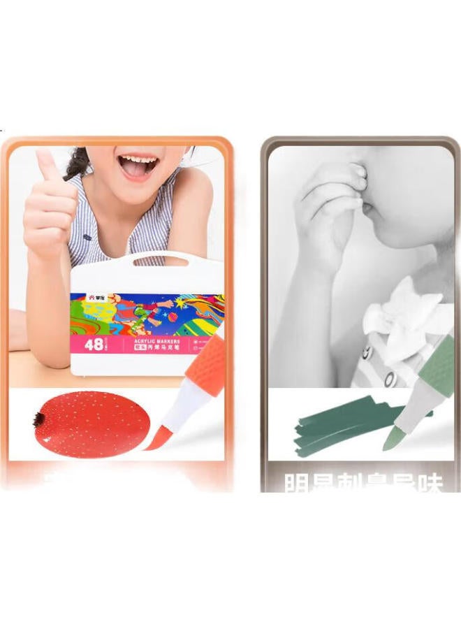 Grasp Markers أكريليك ماستر للأطفال مع رؤوس ناعمة، أقلام أكريليك غوكه، مقاومة للماء، سريعة الجفاف، غير شفافة، أقلام مخصصة للأنمي للطلاب، قابلة لإعادة التعبئة، أقلام رسم على شكل قلب، مستلزمات فنية برأس رفيع، أقلام مائية، غير سامة وقابلة للغسل، 60 - Image 3